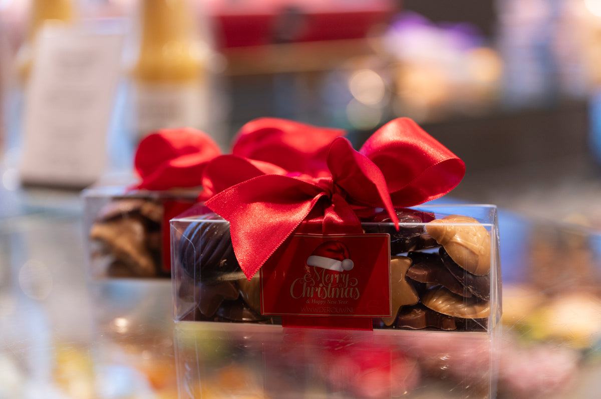 Kerst Chocolade Figuurtjes melk, puur, dulcey